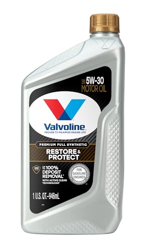 Valvoline Restore Protect Full Synthetic 5W30 Motor Oil 1 Quart - Image 1