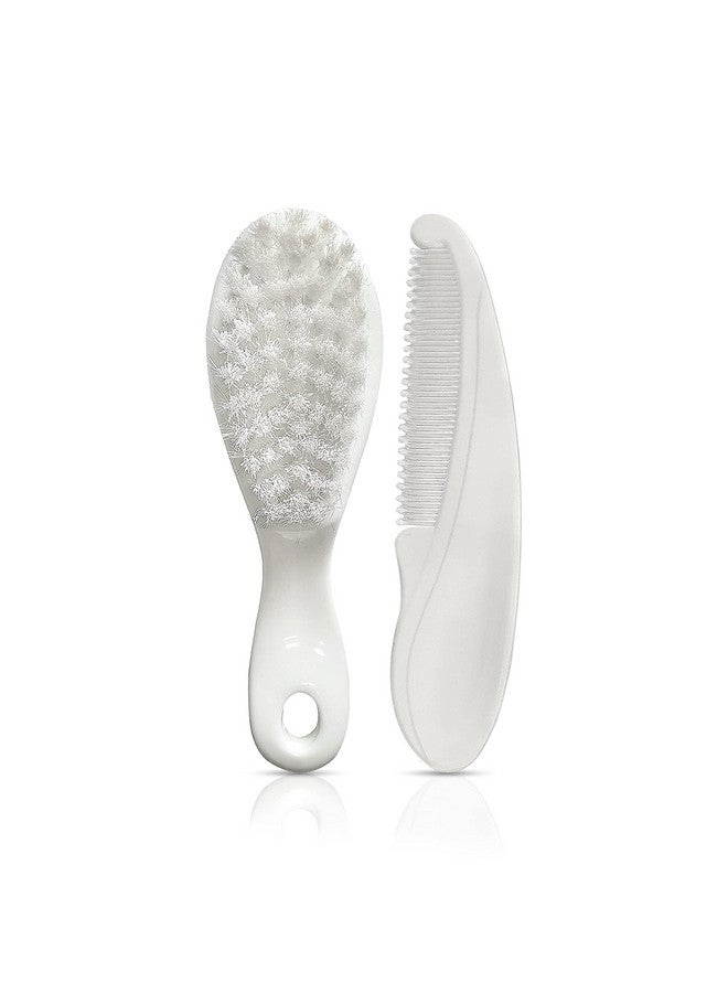 Luvlap طقم مشط وفرشاة أنيق للأطفال، شعيرات ناعمة لتسريح الشعر برفق، مجموعة كاملة للعناية بالشعر للرضع والأطفال الصغار، مناسبة من الولادة (0M+)، هدية مثالية لحفلة استقبال المولود - Image 1