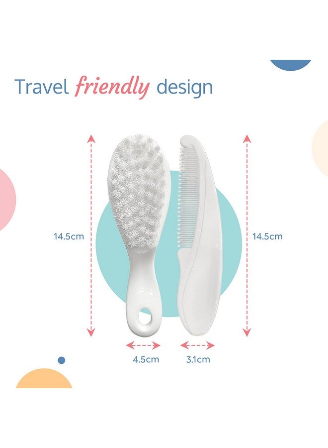 Luvlap طقم مشط وفرشاة أنيق للأطفال، شعيرات ناعمة لتسريح الشعر برفق، مجموعة كاملة للعناية بالشعر للرضع والأطفال الصغار، مناسبة من الولادة (0M+)، هدية مثالية لحفلة استقبال المولود - Image 5