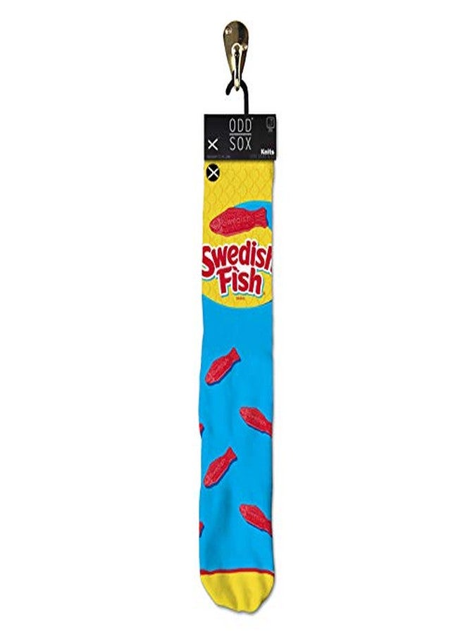 Odd Sox - Swedish Fish Candy Design - Novelty Crew Sock - Large - Soft Cotton Blend - Fun Snack-Themed Gift for Men & Women - Image 3