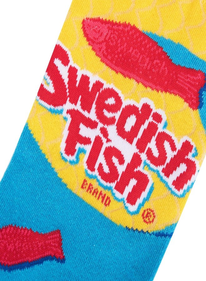 Odd Sox - Swedish Fish Candy Design - Novelty Crew Sock - Large - Soft Cotton Blend - Fun Snack-Themed Gift for Men & Women - Image 4