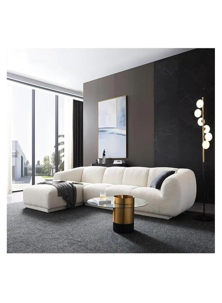 Comfynest Nordic Living Room Modern Boucle Luxury 3 seaters L shape Sofa  - Image 5