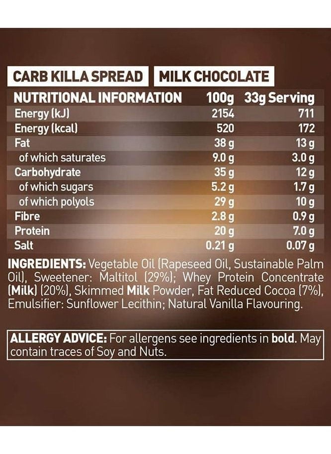 Grenade - Grenade Carb Killa Protein Spread - Milk Chocolate - (360g) - Image 1