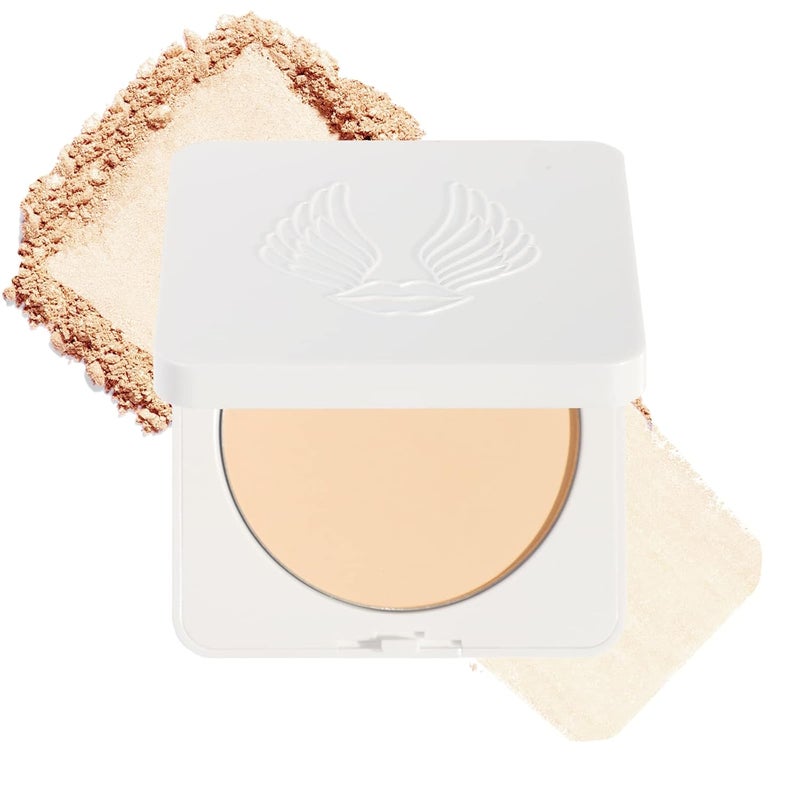 True + Luscious True  Luscious Sheer Halo Complexion Powder  Natural Matte Finish Foundation Sheer to Medium Coverage  Clean Vegan and Cruelty Free Powder Foundation  032 oz 