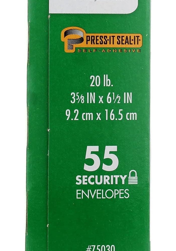 Mead Press-it Seal-it Security Envelopes - 55 Count Self-Adhesive Privacy Envelopes - Image 3