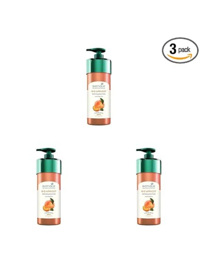 Biotique Apricot Refreshing Body Wash | Keeps Skin Fresh and Clean | Brightens Skin and Reducing Dark Spots | 100% Botanical Extracts | Suitable for All Skin Types | 800ml (Pack of 3) - Image 1