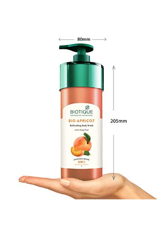 Biotique Apricot Refreshing Body Wash | Keeps Skin Fresh and Clean | Brightens Skin and Reducing Dark Spots | 100% Botanical Extracts | Suitable for All Skin Types | 800ml (Pack of 3) - Image 3