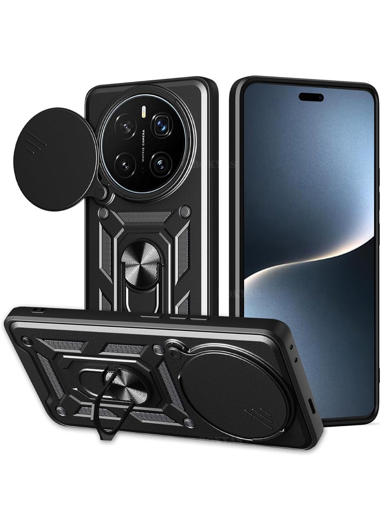 [1+1 مجموعات] غلاف هاتف Honor Magic7 Pro وواقي شاشة مع غطاء كاميرا منزلق مع حامل سيارة مغناطيسي وواقي شاشة زجاجي مقسى - Image 2