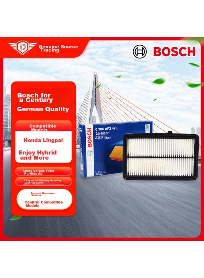 Bosch Automotive Air Filter Element, Air Cleaner, Air Filter 3473, For Honda Lingpai Hybrid/xiangyu Hybrid - Image 1