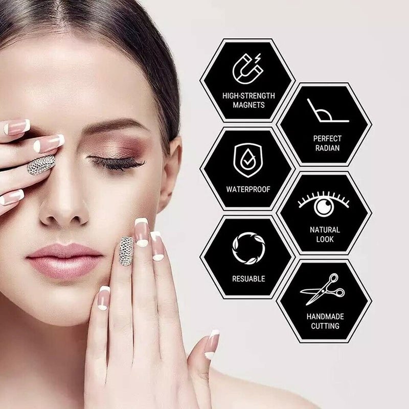FEITA Upgraded Magnetic Eyelashes Kit with Eyeliner - 10 Pairs Magnetic False Lashes Natural Look with Applicator, 2 Tubes Magnetic Eyeliner - Easy to Apply & No Glue Needed - Image 2