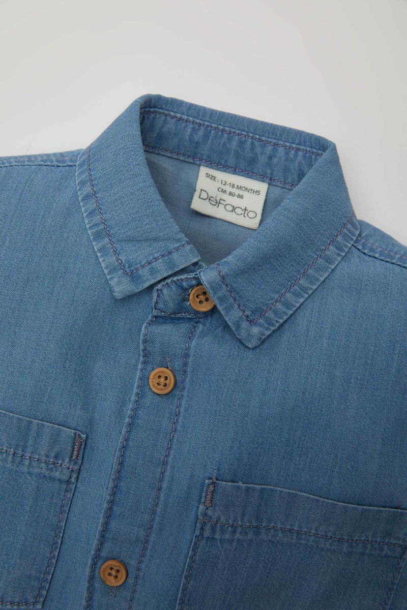 Baby Boy Short Sleeve Jean Shirt