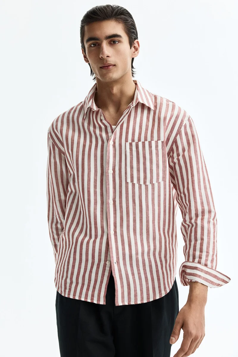 H&M Relaxed Fit Linen-blend shirt