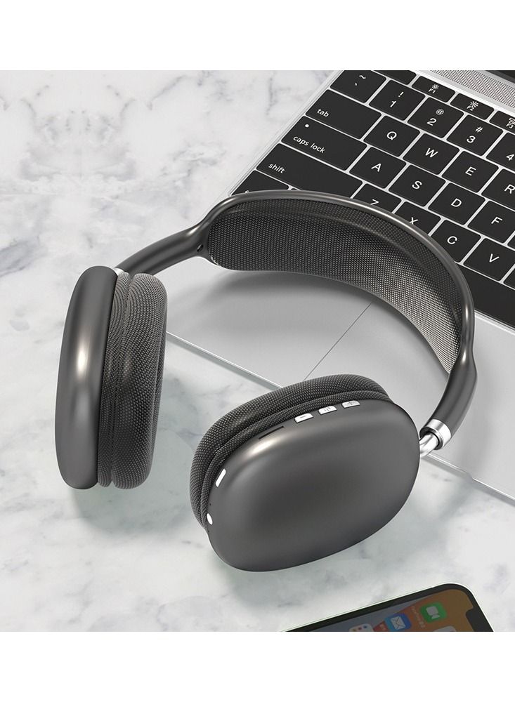 SYOSI P9 Bluetooth Wireless Headset Over-Ear Headphone With Mic Black - Image 1