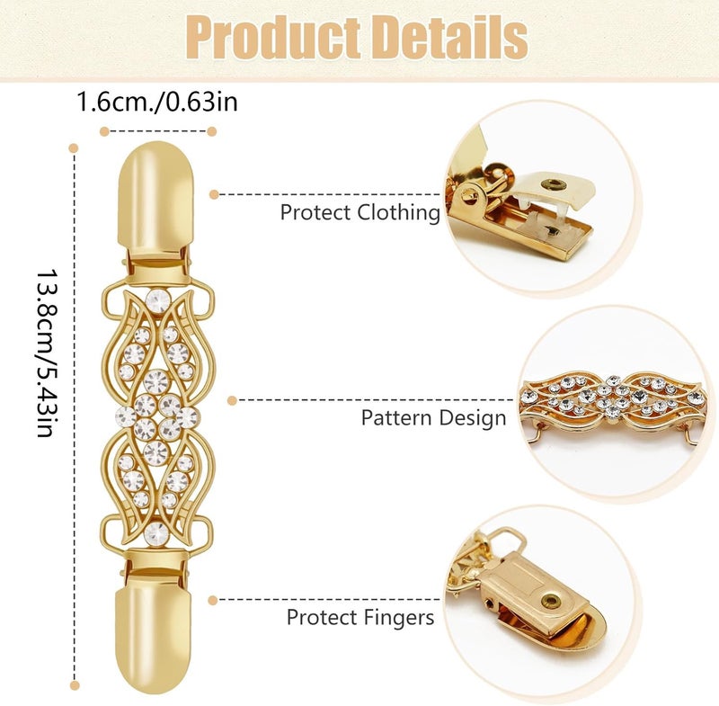 SQUISHCO 4 pcs Sinch Clip, Cinch Clip for Shirt, Shirt Tightening Clips Women, Vintage Style, Ideal for Shawl and Cardigan, Perfect for Indoor and Outdoor Use - Image 2