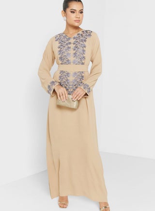 V-Neck Embroidered Jalabiya - pzsku/ZBDFD865B0FF2BD2DF7DAZ/45/_/1694823674/f127e97d-f8fd-457b-a37b-de3b4852b5d4