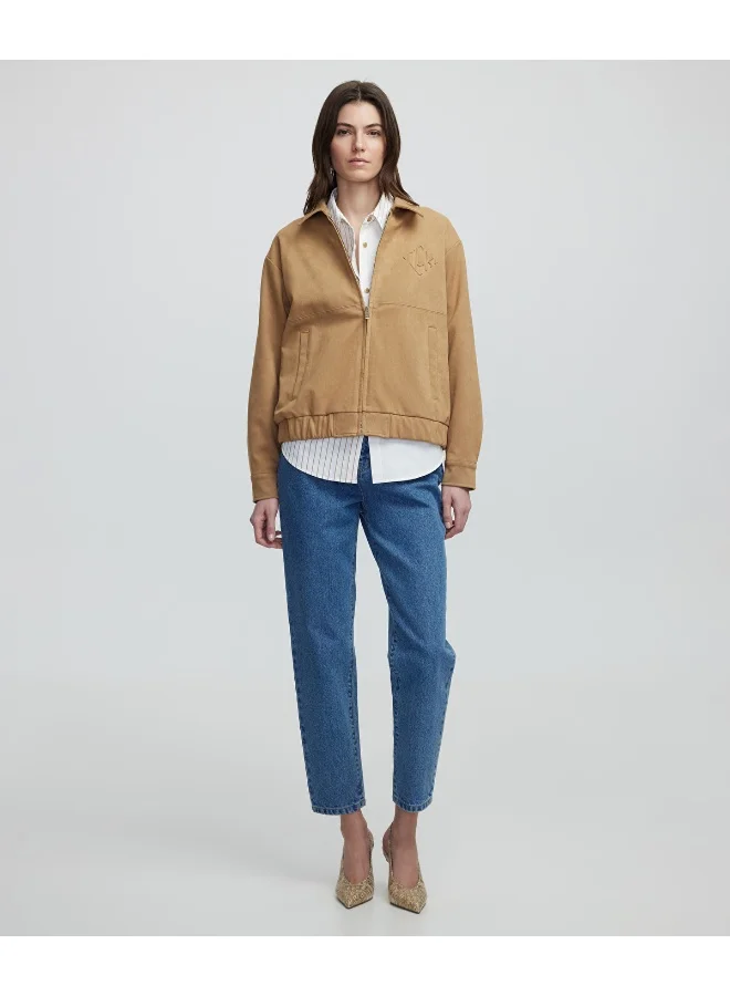 Ipekyol Faux Suede Bomber Jacket