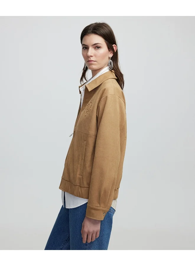 Ipekyol Faux Suede Bomber Jacket