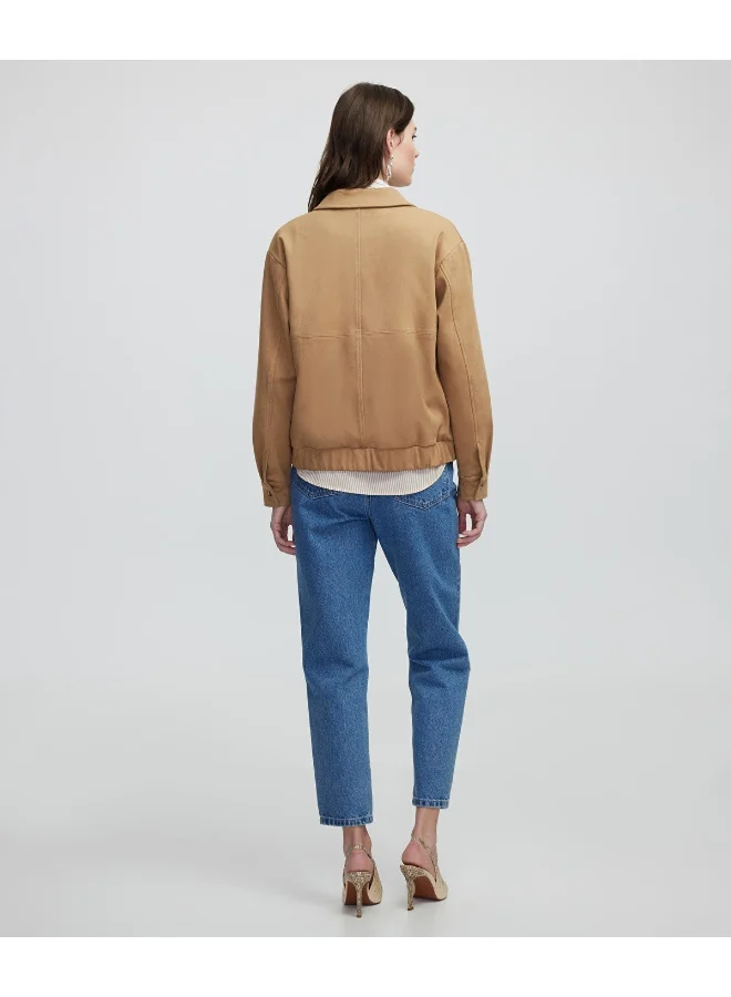 Ipekyol Faux Suede Bomber Jacket