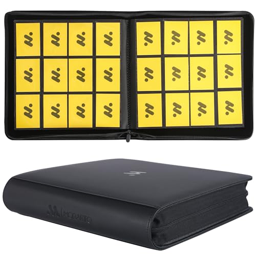 MORABTO Card Binder 12 Pocket,Trading Card Binder Holds up to 1200 Cards with 50 Sleeves,Zipper Card Holder Album Compatible with TCG Card/Game Cards/Sports Card - Image 1