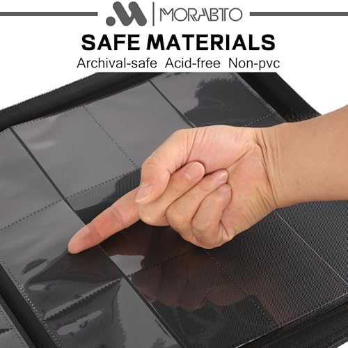 MORABTO Card Binder 12 Pocket,Trading Card Binder Holds up to 1200 Cards with 50 Sleeves,Zipper Card Holder Album Compatible with TCG Card/Game Cards/Sports Card - Image 5