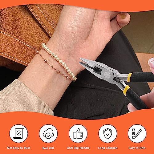 Tanstic 1251Pcs Jewelry Making Supplies Kit, Jewelry Making Kit with Jewelry Pliers, Jump Rings, Jewelry Wires, Flat Round Beads, Jewelry Findings Supplies for Jewelry Making - Image 5
