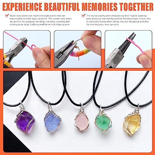 Tanstic 1251Pcs Jewelry Making Supplies Kit, Jewelry Making Kit with Jewelry Pliers, Jump Rings, Jewelry Wires, Flat Round Beads, Jewelry Findings Supplies for Jewelry Making - Image 4