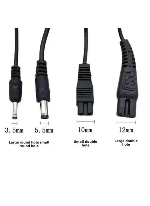 Direct Universal Charger Flashlight Miner's Lamp Headlight Charging Line Small Two Holes Large Round Hole Double Hole-Color:10MM Small Double Hole Charger