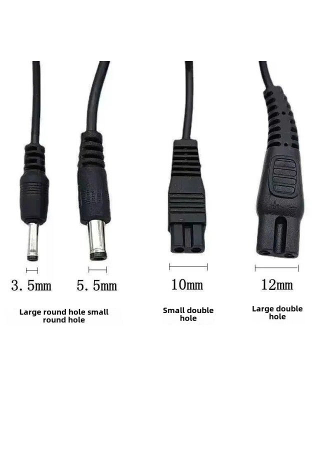 Direct Universal Charger Flashlight Miner's Lamp Headlight Charging Line Small Two Holes Large Round Hole Double Hole-Color:10MM Small Double Hole Charger