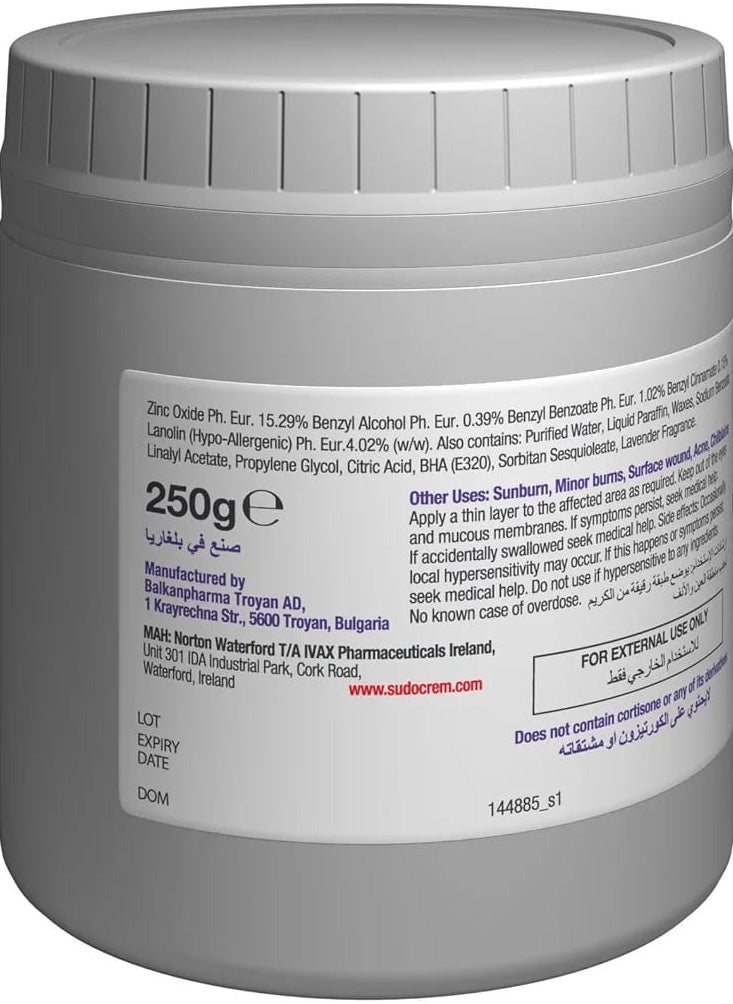 Sudocrem Pack of 2 – Antiseptic Healing Cream 250g Each | Fast Relief for Cuts, Burns, Skin Irritations & Rashes | Antibacterial Soothing cream for All Ages  - Image 2