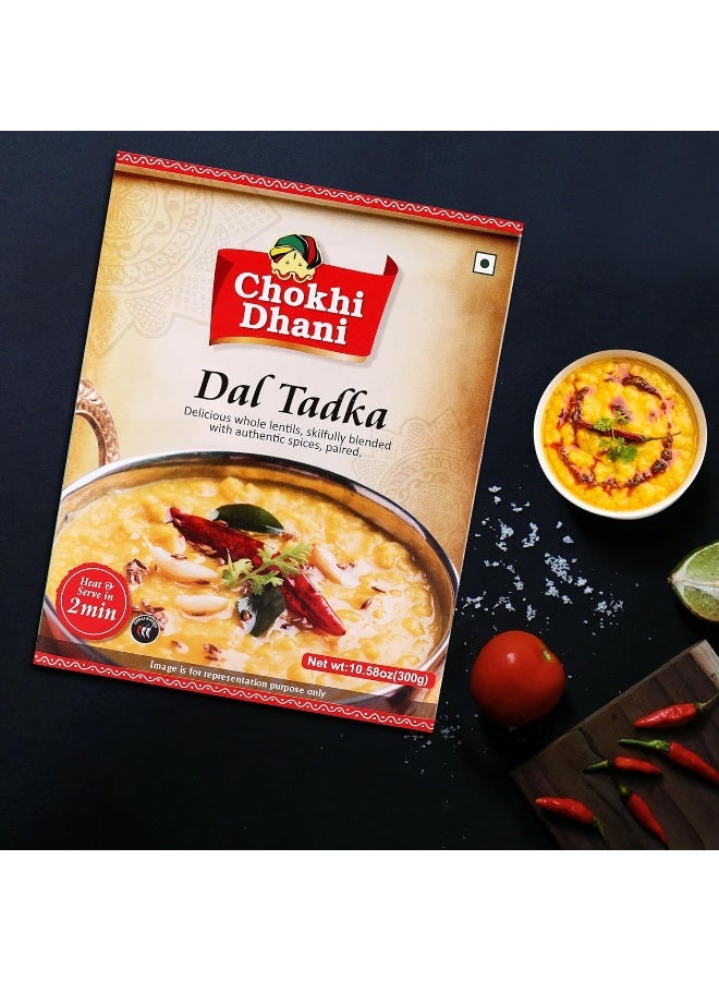 Chokhi Dhani Dal Tadka 300 gm | Ready-to-Eat Curry with Spices | Authentic Indian Meal | Vegetarian | Heat & Serve - Image 3