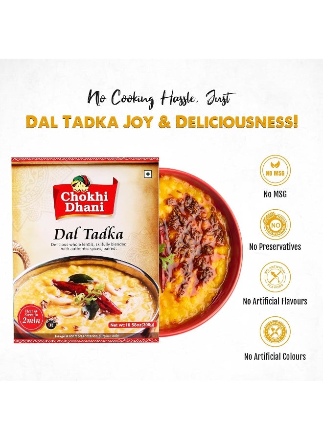 Chokhi Dhani Dal Tadka 300 gm | Ready-to-Eat Curry with Spices | Authentic Indian Meal | Vegetarian | Heat & Serve - Image 4