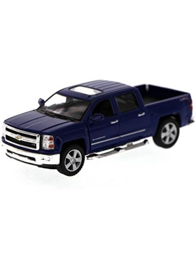 KiNSMART 2014 Chevrolet Silverado LTZ Crew Cab 4x4 1:46 Scale 5" Die Cast Metal Model Pick-up Truck Toy (4Set) - Image 1
