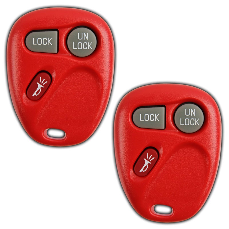 KeylessOption 2X KeylessOption Key Fob Replacement for 1998 1999 2000 2001 2002 Chevrolet Chevy Silverado Suburban Tahoe GMC Sierra Yukon Oldsmobile Remote 3Button 15732803 Programming Guide Included
