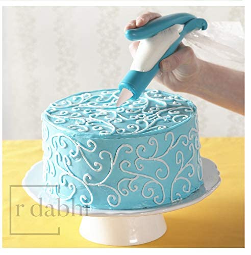 R Dabhi Cake Making Tools Set 4 Tools for Cake Decorating Ez Cake Decoration Pen 8pc Measuring Spoon and Cup 12 Pc Cake Decorating Tips and Piping Bag Silicone Spatula and Oil Brush - Image 3