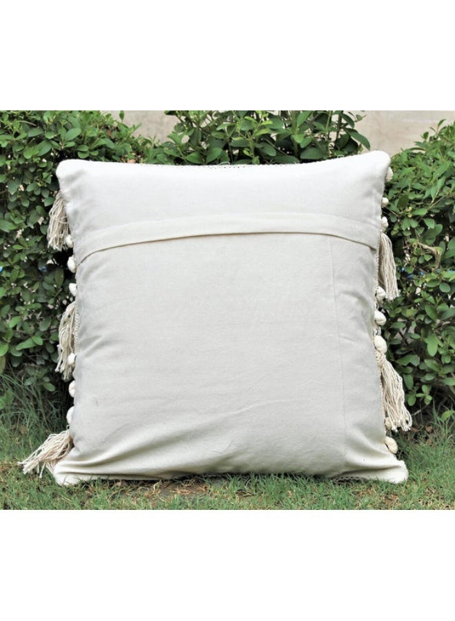 Chateaux Handwoven Cotton Shaggy Cushion Cover - Image 4