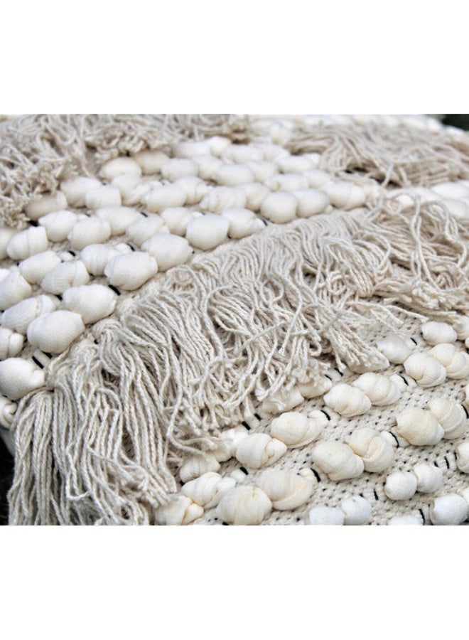 Chateaux Handwoven Cotton Shaggy Cushion Cover - Image 2