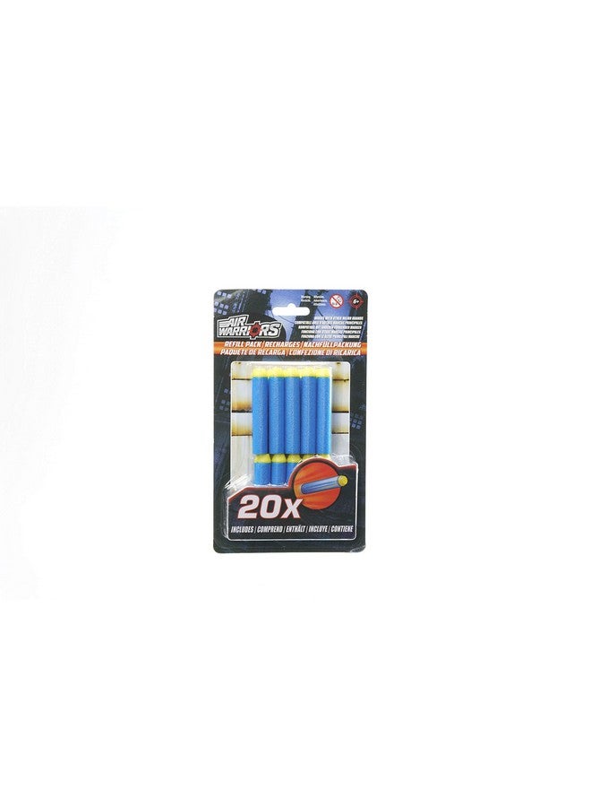 باز بي عبوة إعادة تعبئة 20 سهمًا طويل المدى من Air Warriors، للأطفال من سن 3 سنوات فما فوق، متعددة الألوان - Image 1