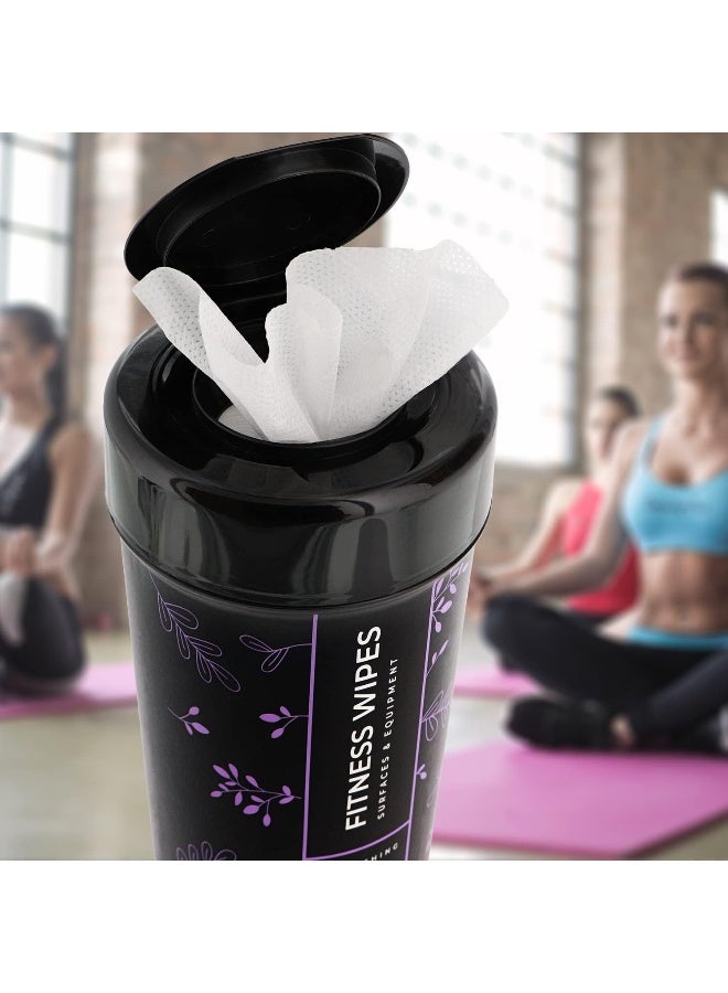 Wipex Screen Wipes & Gym Wipes Combo Pack - 75ct Gym Equipment Canister & 24ct Individually Wrapped Fitness Touch Screen Cloths, Safe for Yoga Mats & Electronics, Lavender Scent - Image 4