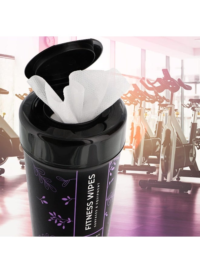 Wipex Screen Wipes & Gym Wipes Combo Pack - 75ct Gym Equipment Canister & 24ct Individually Wrapped Fitness Touch Screen Cloths, Safe for Yoga Mats & Electronics, Lavender Scent - Image 3