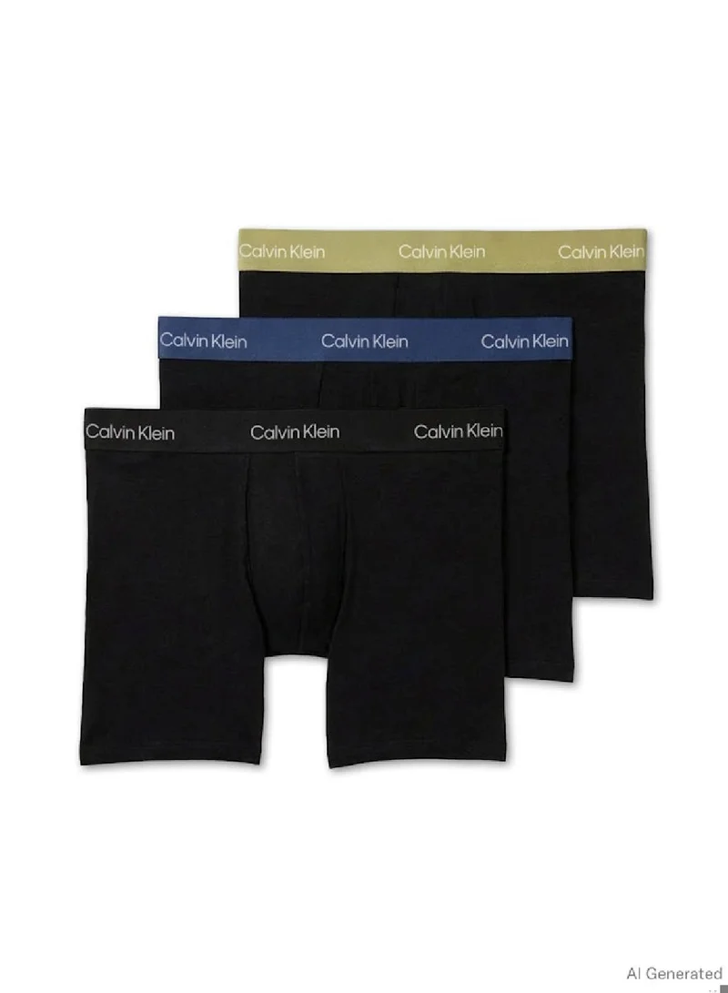 3 Pack Boxer Briefs - Cotton Stretch