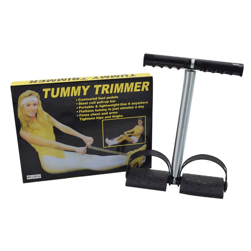 Multi‑function spring‑loaded foot‑pedal resistance trainer, adjustable fitness sit‑up and core‑strengthening device, and a must‑have tool for opening the shoulders and sculpting the back.
