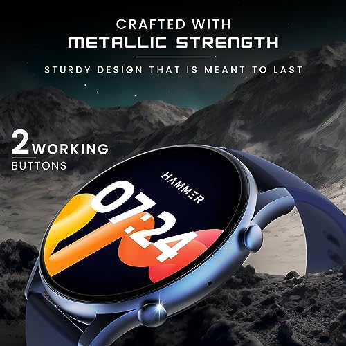 HAMMER Glide 1.43" AMOLED Display Smart Watch for Men with Bluetooth Calling, 466 * 466 PX, Always on Display, 800 Nits, Multiple Sports Modes (Charcoal Black) - Image 5