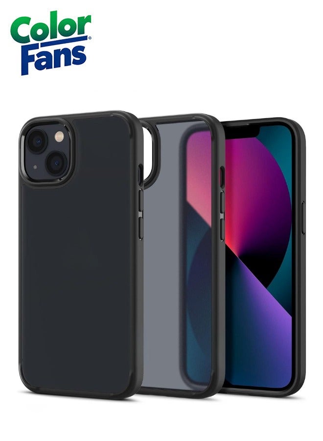 Color Fans Ultra Hybrid iPhone 13 Case Anti Yellowing Frost Black - Image 1