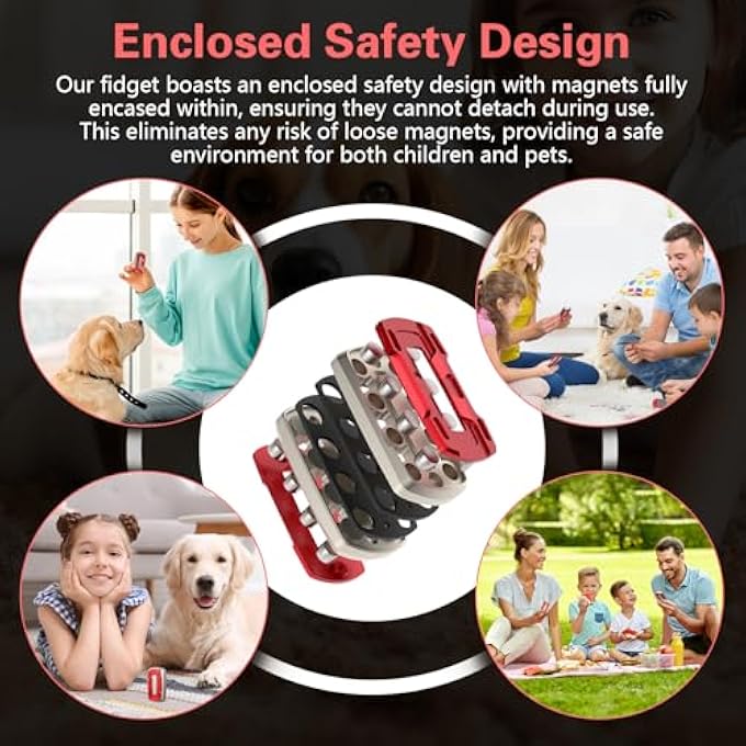 D.G.PLAYER Metal Fidget Toys Adults, 360 Push Fidget Slider ADHD Magnet Fidget for Anxiety and Stress Relief, Good Gifts for Office Men - Image 4