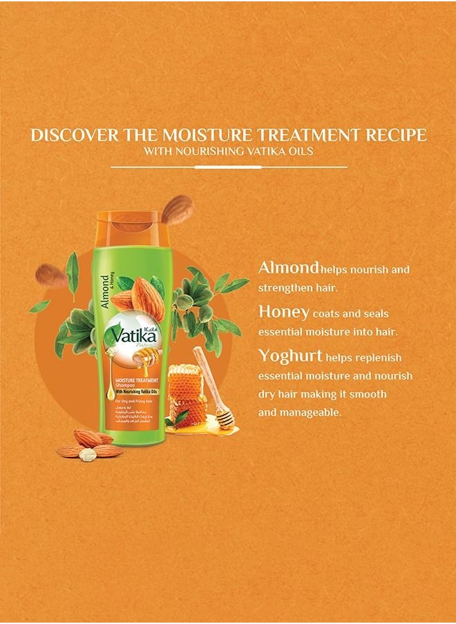 Vatika Naturals - Vatika Naturals Moisture Treatment Shampoo | Natural & Herbal | Enriched with Almond and Honey | For Dry and Frizzy hair - 200 ml - Image 1