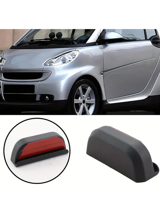 Glossy Black Car Trunk Handle Cover With Red Trim Easy Adhesive Installation - Image 1