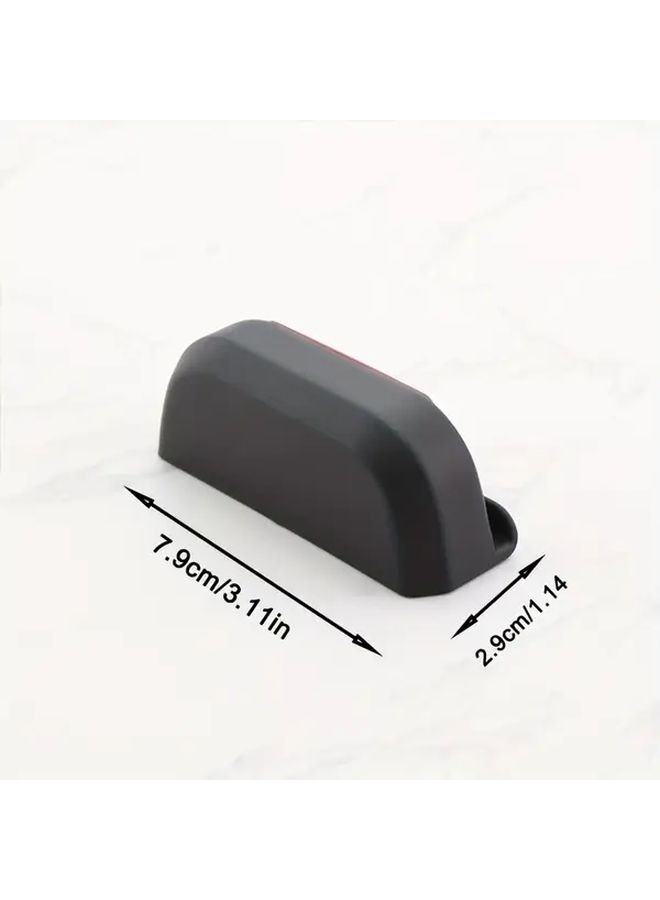 Glossy Black Car Trunk Handle Cover With Red Trim Easy Adhesive Installation - Image 2