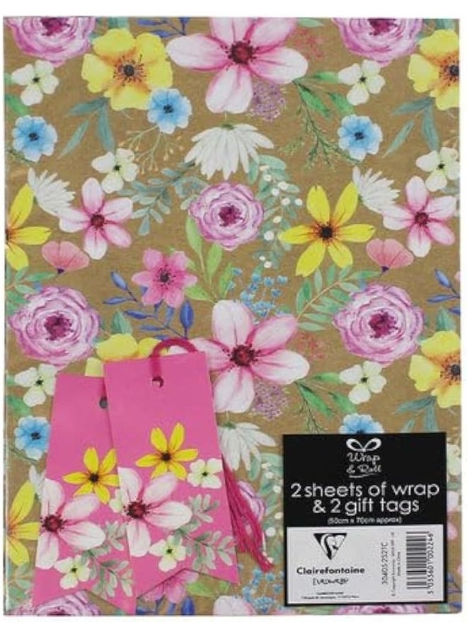 ورق ولف زهور 2 ورقة 2 بطاقة