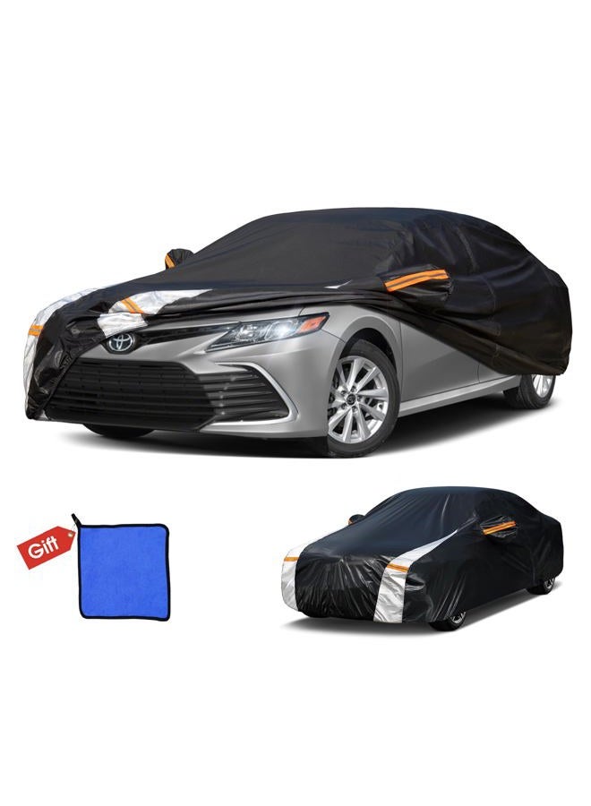 Cotryvox Toyota Camry Car Cover 100% Waterproof All Weather, Gift with Towel, 10 Layers Car Cover Custom Fit 1996-2025 Toyota Camry, Full Exterior Cover Rain Sun UV Protection with Door Zipper. - Image 1