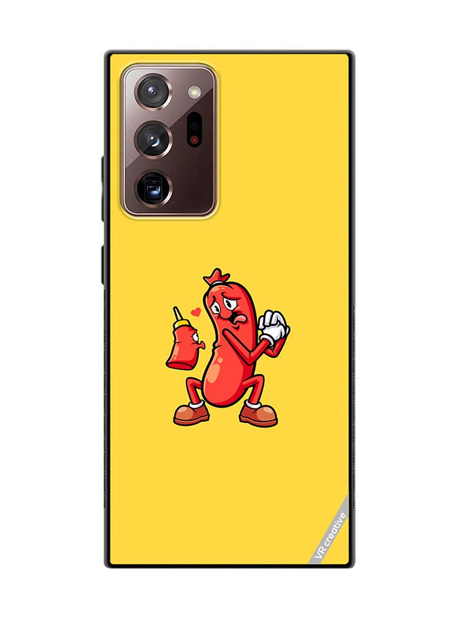 VR CREATIVE Protective Case Cover For Samsung Galaxy Note20 Ultra 5G Ketchup Love Sausagel Design Multicolour - Image 1
